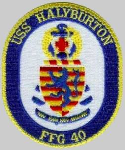 USS Halyburton FFG-40 patch crest insignia