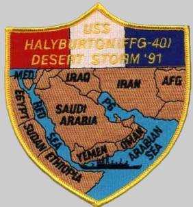 USS Halyburton FFG-40 cruise patch