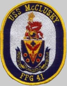 Old United States Navy Ship Metal Tampion Plaque Badge Crest USS McClusky 