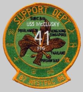 FFG-41 USS McClusky cruise patch