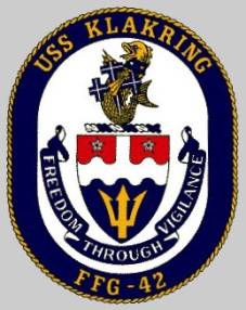 FFG-42 USS Klakring patch crest insignia