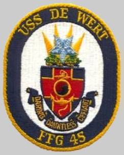 FFG-45 USS De Wert patch crest insignia