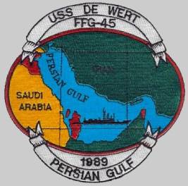 FFG-45 USS De Wert cruise patch