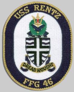 USS Rentz FFG-46 patch crest insignia