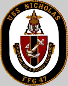 FFG-47 USS Nicholas patch crest insignia