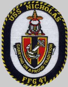 FFG-47 USS Nicholas patch crest insignia