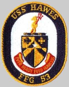 USS Hawes FFG-53 patch crest insignia