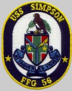 FFG-56 USS Simpson crest patch insignia