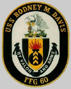 USS Rodney M. Davis FFG-60 patch crest insignia