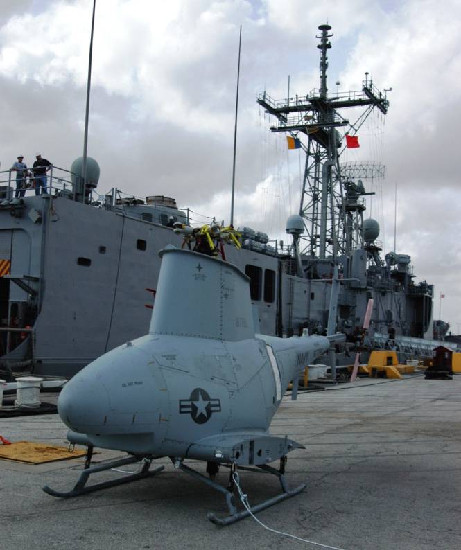 FFG-8 USS McInerney Fire Scout UAV
