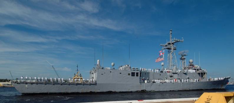 FFG-8 USS McInerney Oliver Hazard Perry class guided missile frigate