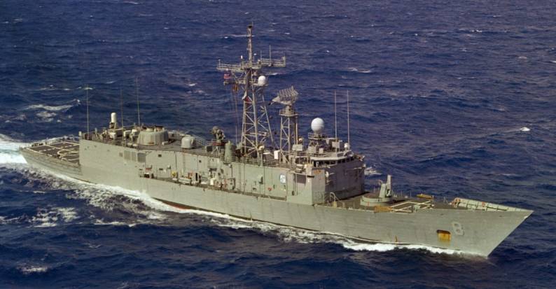 FFG-8 USS McInerney Oliver Hazard Perry class guided missile frigate