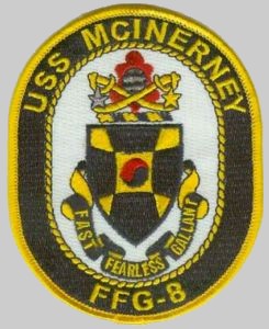 USS McInerney FFG-8 patch crest insignia