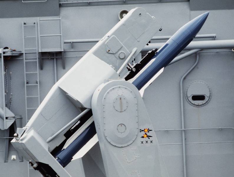 Mk-13 missile launcher with standard missile aboard USS Copeland FFG-25