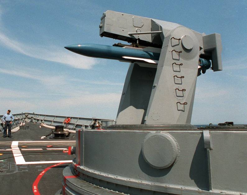 Mk-13 missile launcher with standard missile aboard USS Doyle FFG-39