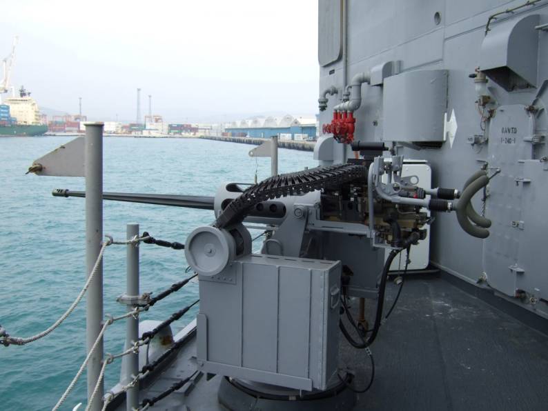 Mk-38 machine gun aboard USS John L. Hall FFG-32