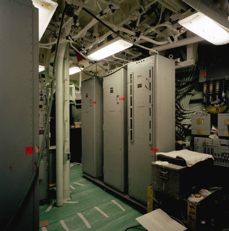 sonar equipment room aboard USS Reuben James FFG-57