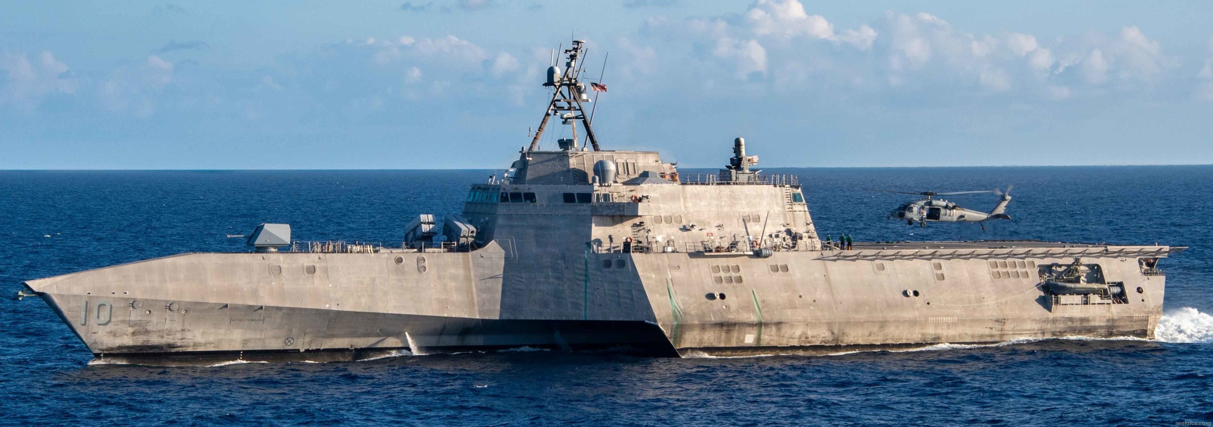 lcs-10 uss gabrielle giffords littoral combat ship independence class us navy 42 mh-60s seahawk