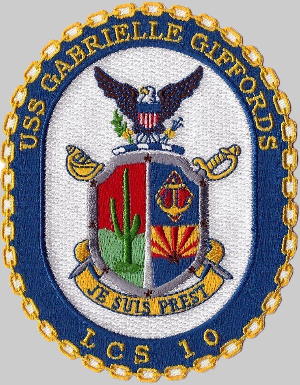 lcs-10 uss gabrielle giffords insignia crest patch badge littoral combat ship us navy 02p