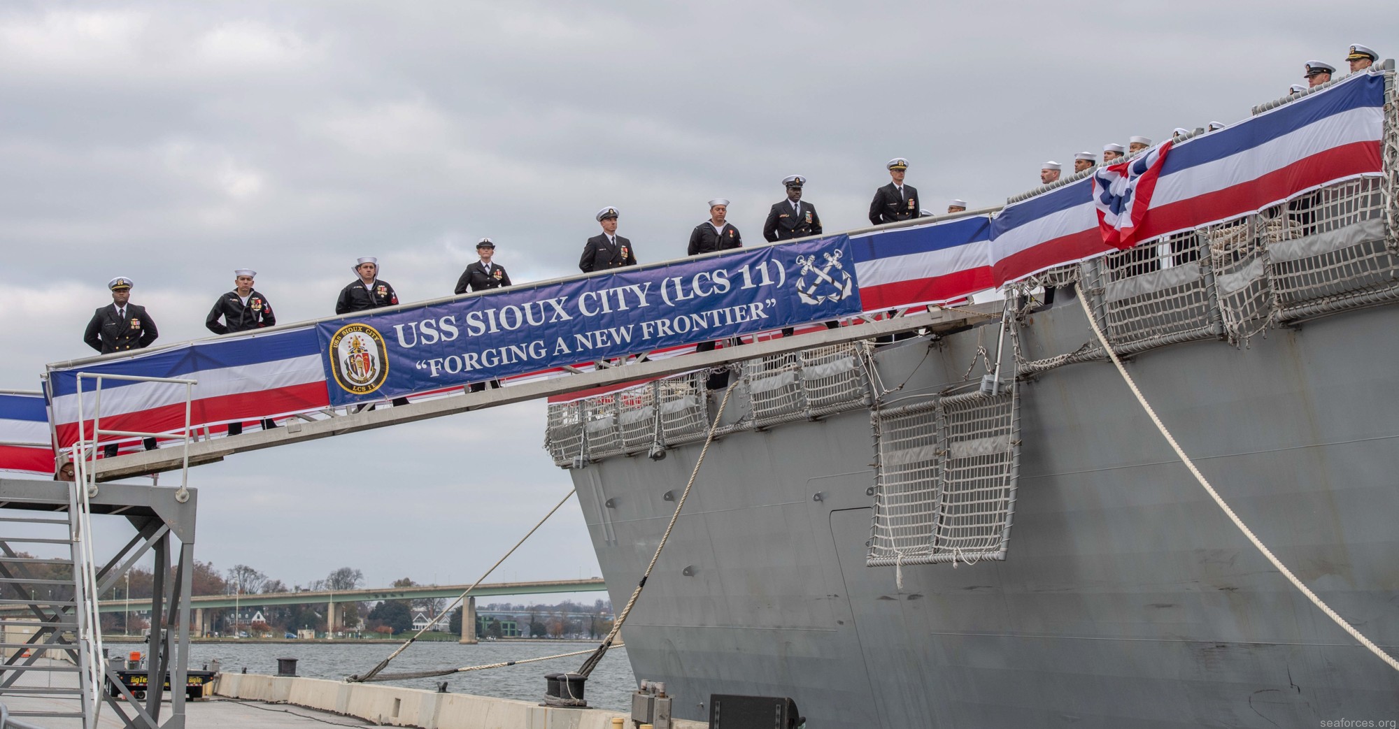lcs-11 uss sioux city freedom class littoral combat ship us navy 11 commissioning naval academy