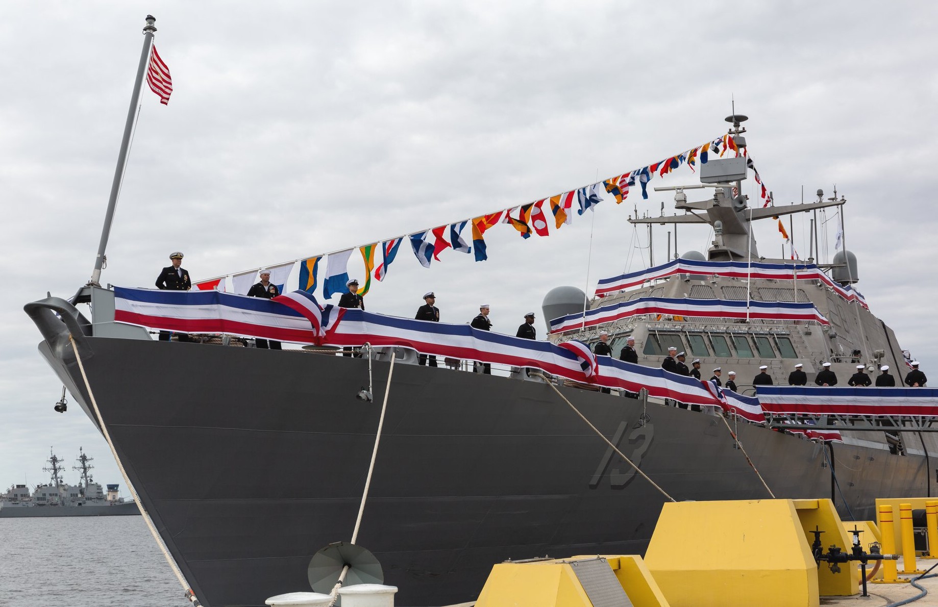 lcs-13 uss wichita freedom class littoral combat ship us navy 13 commissioning ceremony mayport florida