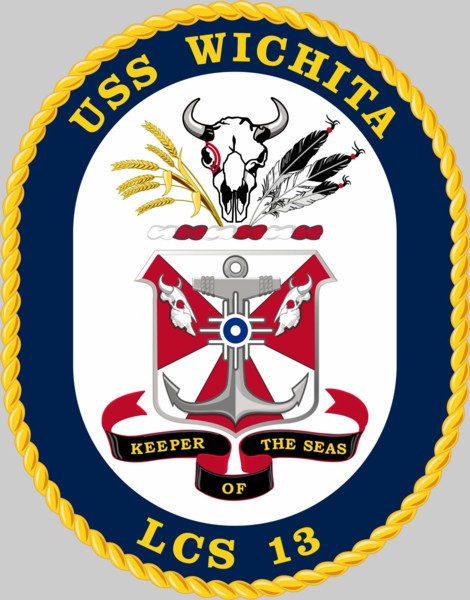 lcs-13 uss wichita insignia crest patch badge freedom class littoral combat ship us navy 02x