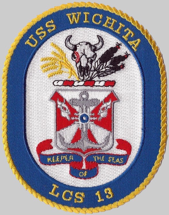 lcs-13 uss wichita insignia crest patch badge freedom class littoral combat ship us navy 02p