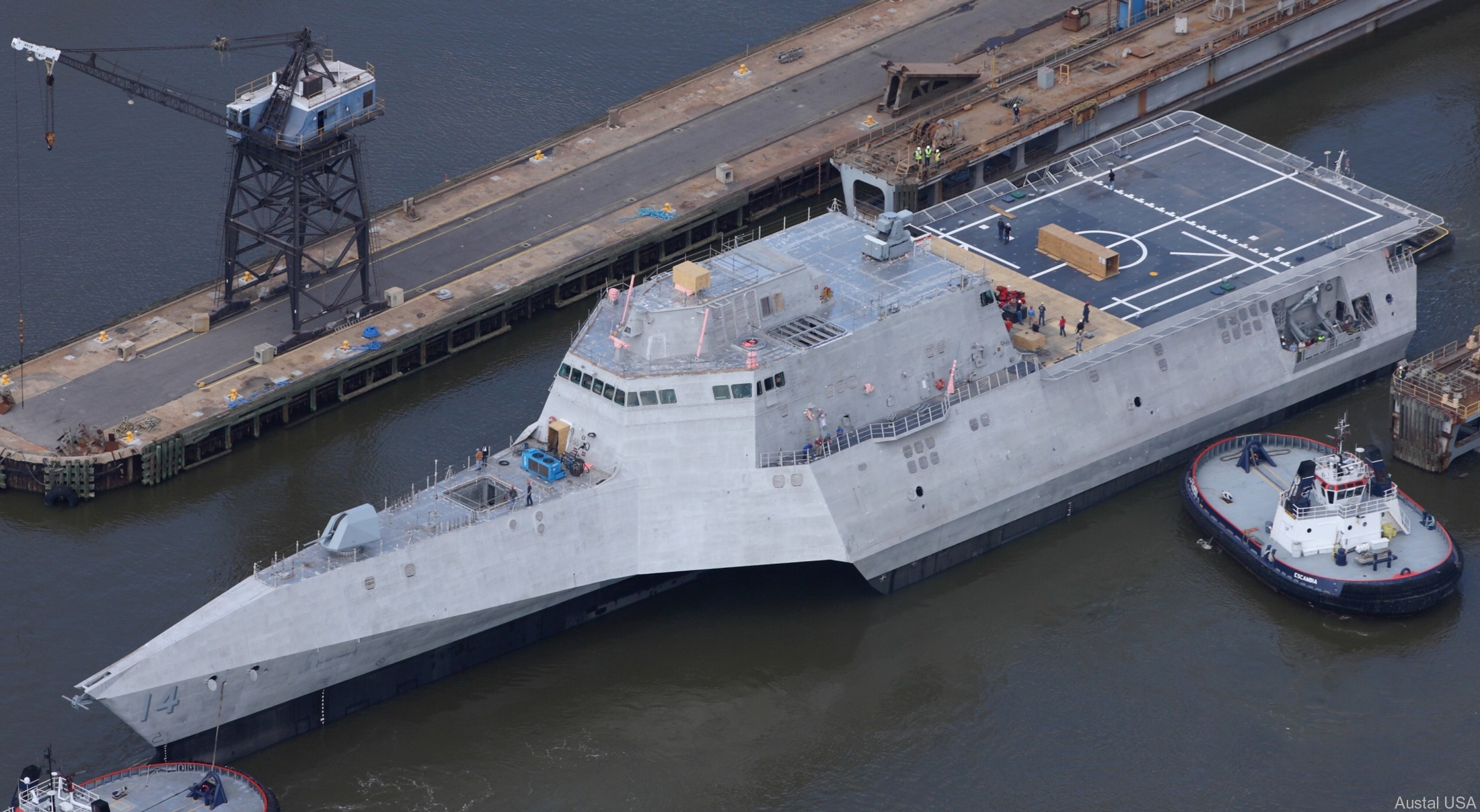 lcs-14 uss manchester littoral combat ship independence class us navy launching austal usa mobile alabama 19