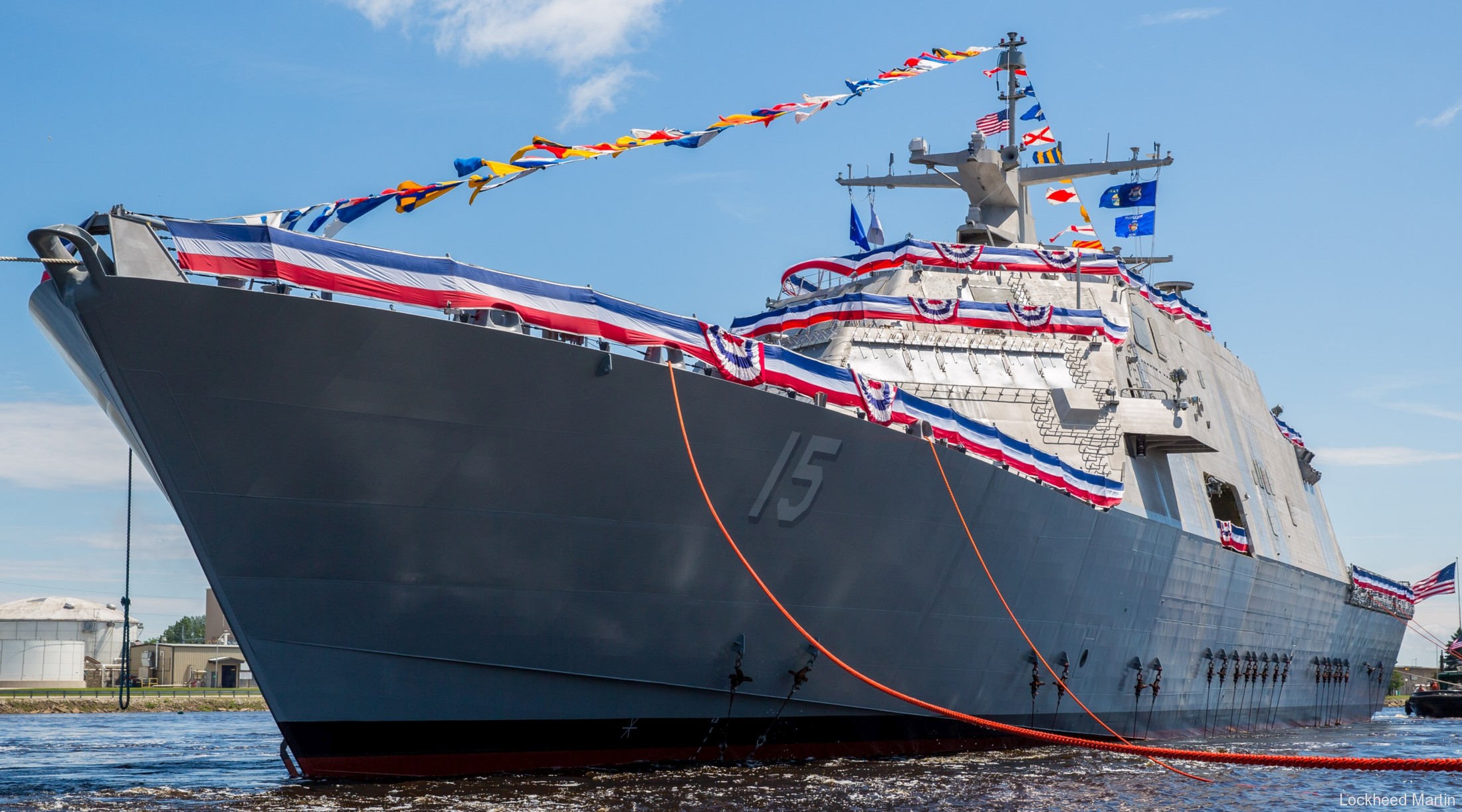lcs-15 uss billings freedom class littoral combat ship us navy 50 christening launching fincantieri marinette marine wisconsin