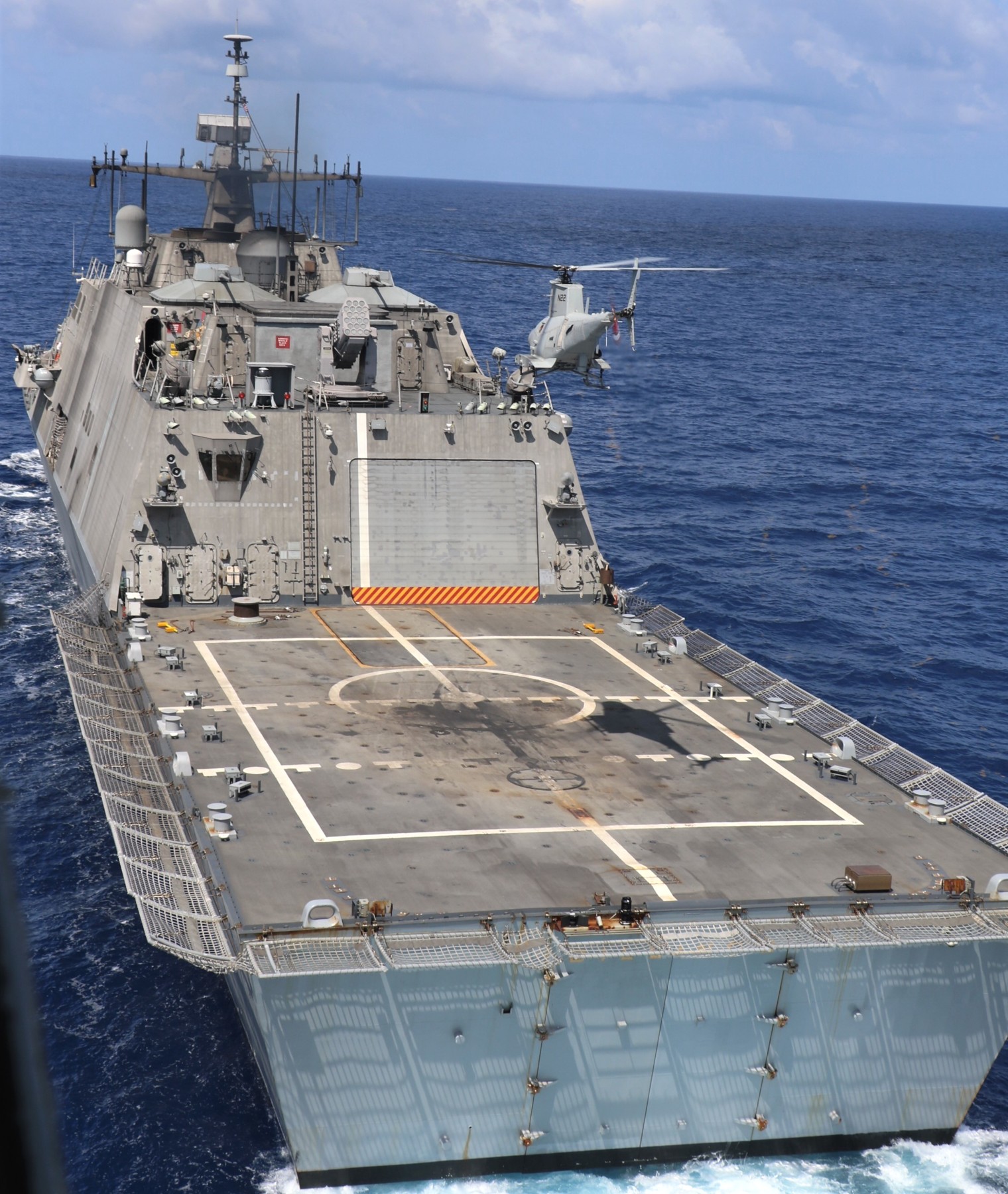 lcs-15 uss billings freedom class littoral combat ship us navy mq-8b fire scout uav 84