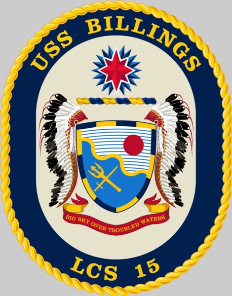 lcs-15 uss billings insignia crest patch badge freedom class littoral combat ship us navy 02x