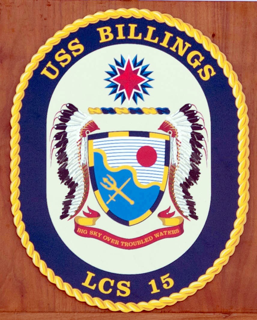 lcs-15 uss billings insignia crest patch badge freedom class littoral combat ship us navy 03c
