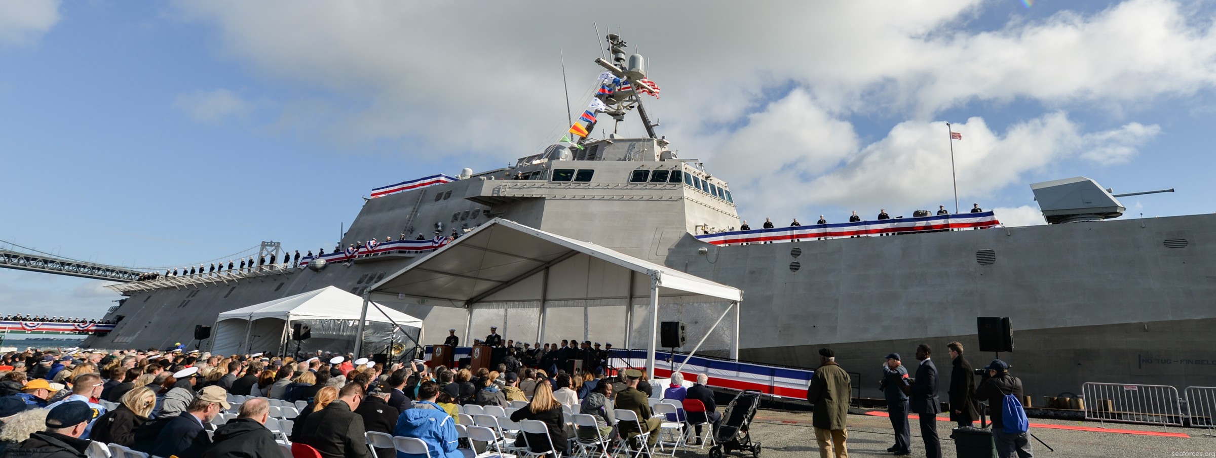 lcs-16 uss tulsa independence class littoral combat ship navy 09 commissioning ceremony san francisco