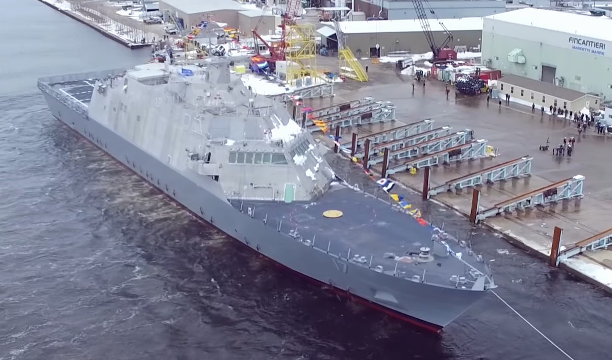 lcs-17 uss indianapolis freedom class littoral combat ship us navy 06a launching ceremony fincantieri marinette marine