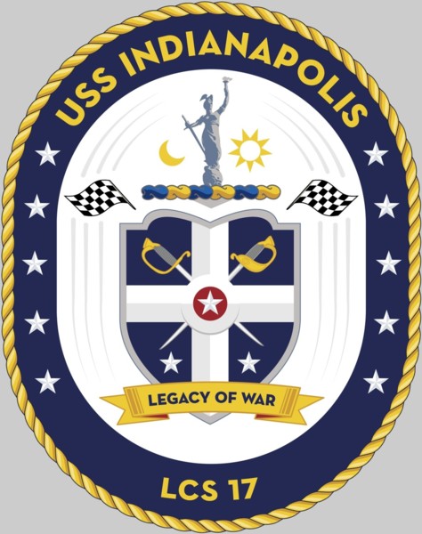 lcs-17 uss indianapolis insignia crest patch badge freedom class littoral combat ship us navy 03x