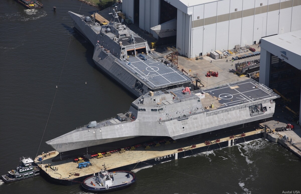 lcs-18 uss charleston independence class littoral combat ship us navy 11 roll out austal mobile alabama