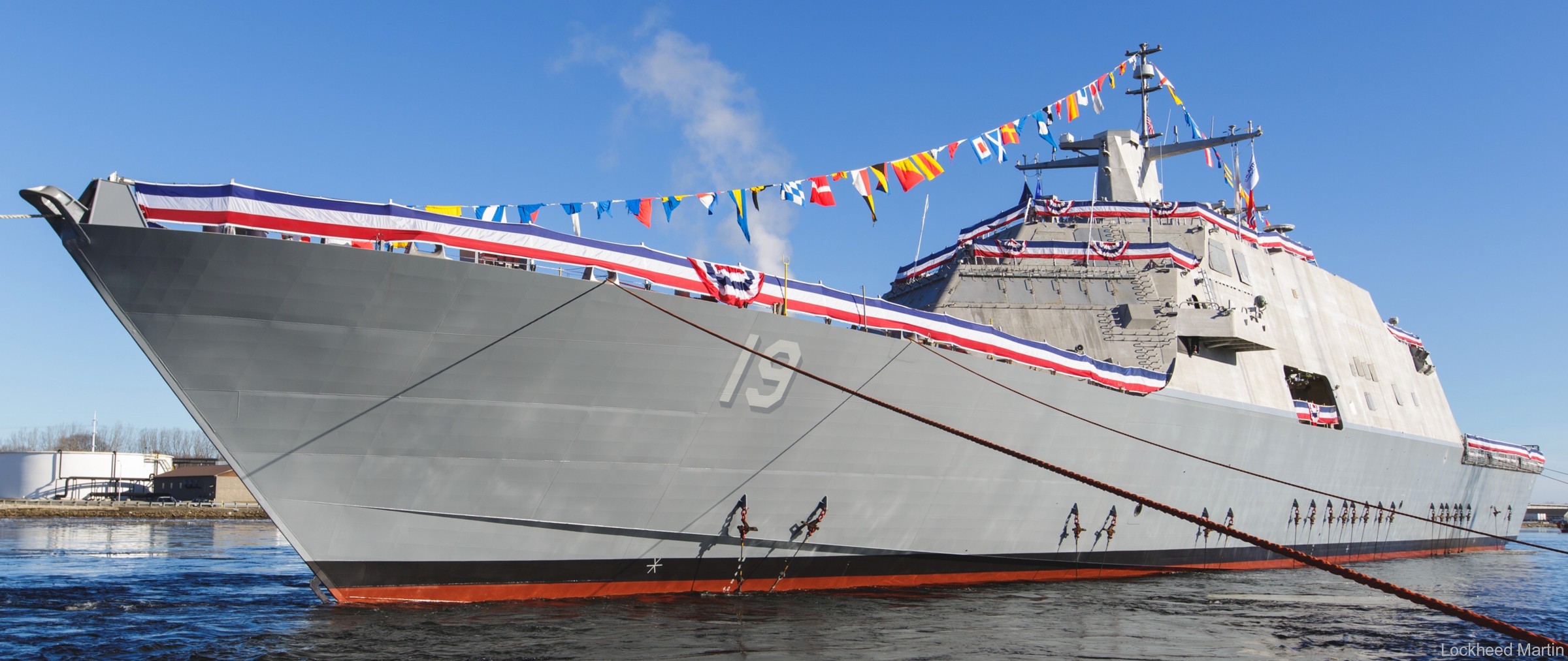 lcs-19 uss st. louis freedom class littoral combat ship us navy 26 christening launching ceremony