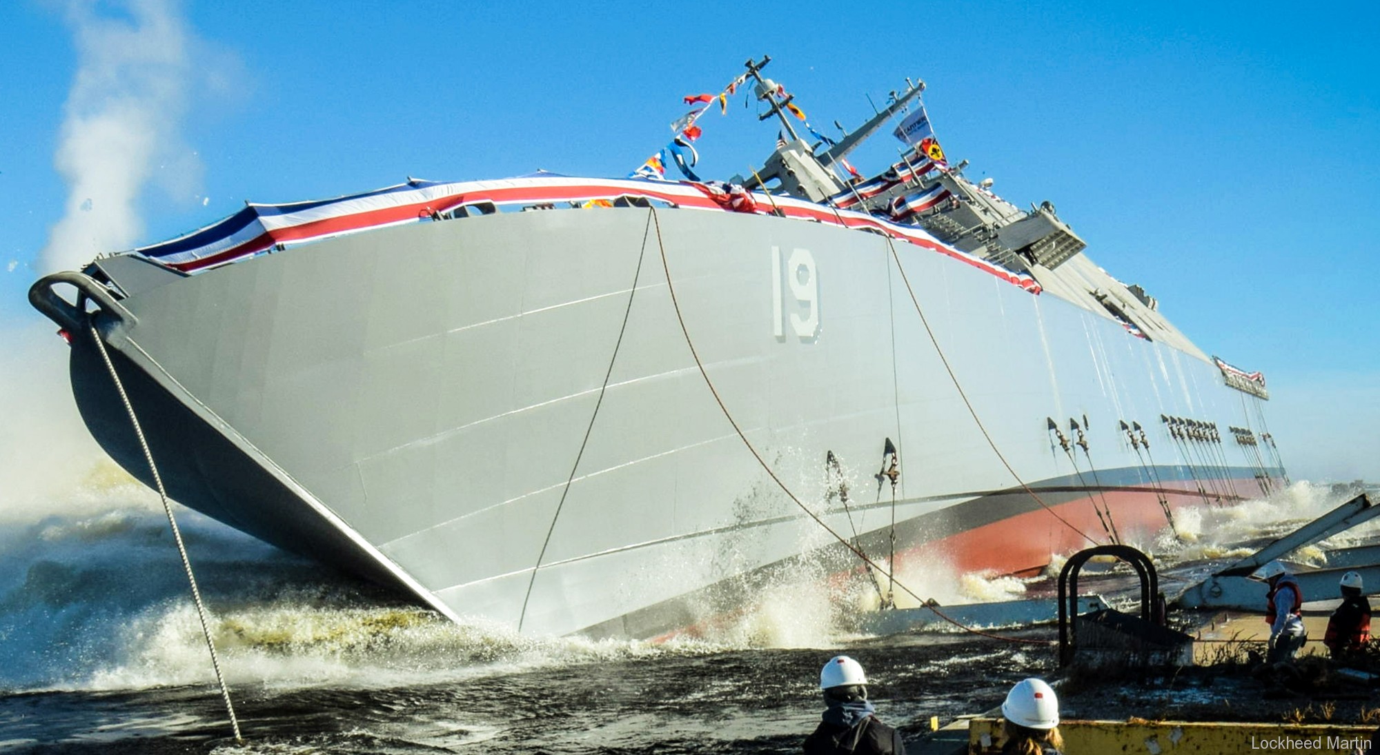 lcs-19 uss st. louis freedom class littoral combat ship us navy 27 christening launching