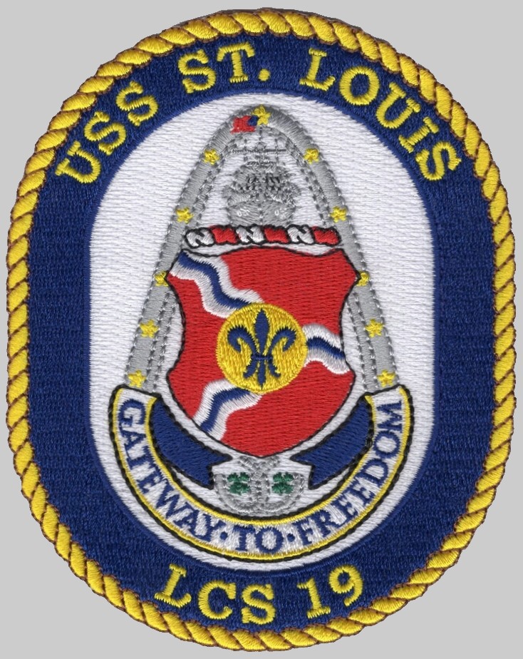 lcs-19 uss st. louis insignia crest patch badge freedom class littoral combat ship us navy 02p