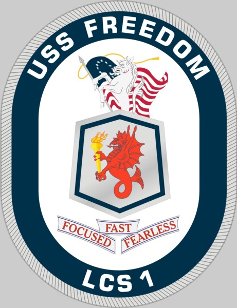 lcs-1 uss freedom insignia crest patch badge class littoral combat ship us navy 02x