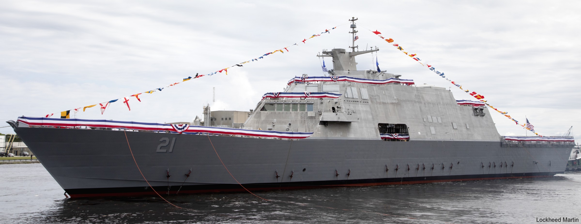 lcs-21 uss minneapolis saint paul freedom class littoral combat ship us navy christening launching marinette marine 22
