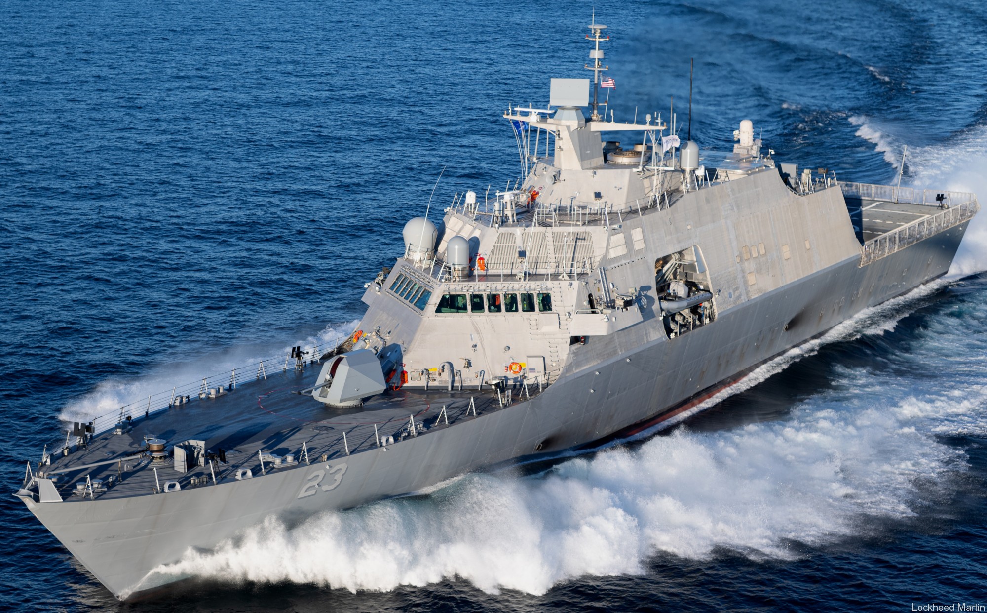 lcs-23 uss cooperstown freedom class littoral combat ship us navy 22 acceptance trials lake michigan