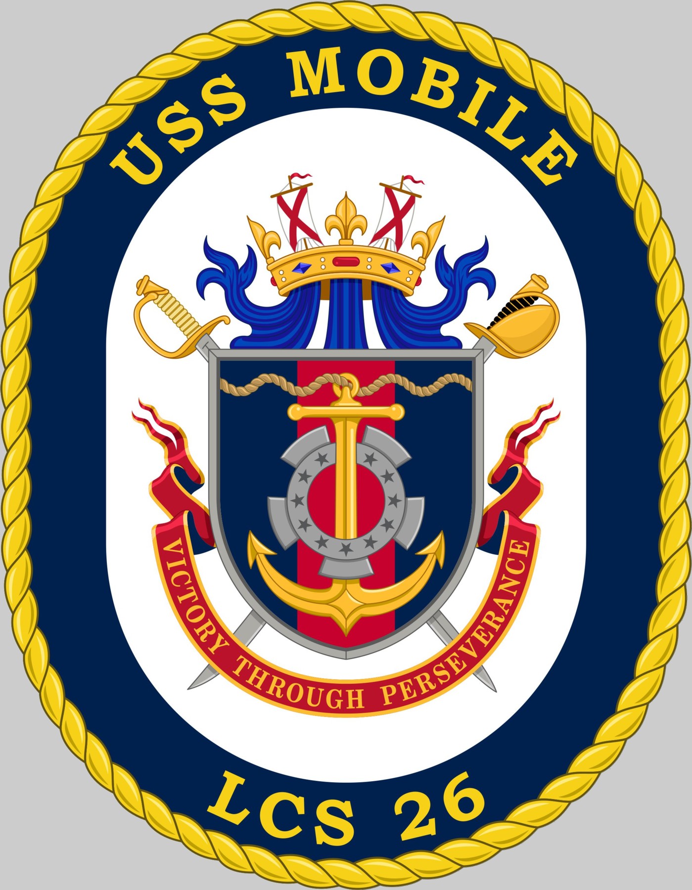 lcs-26 uss mobile insignia crest patch badge independence class littoral combat ship us navy 02x