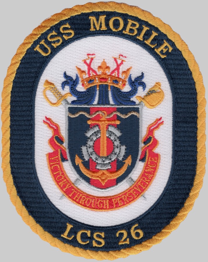lcs-26 uss mobile insignia crest patch badge independence class littoral combat ship us navy 02p