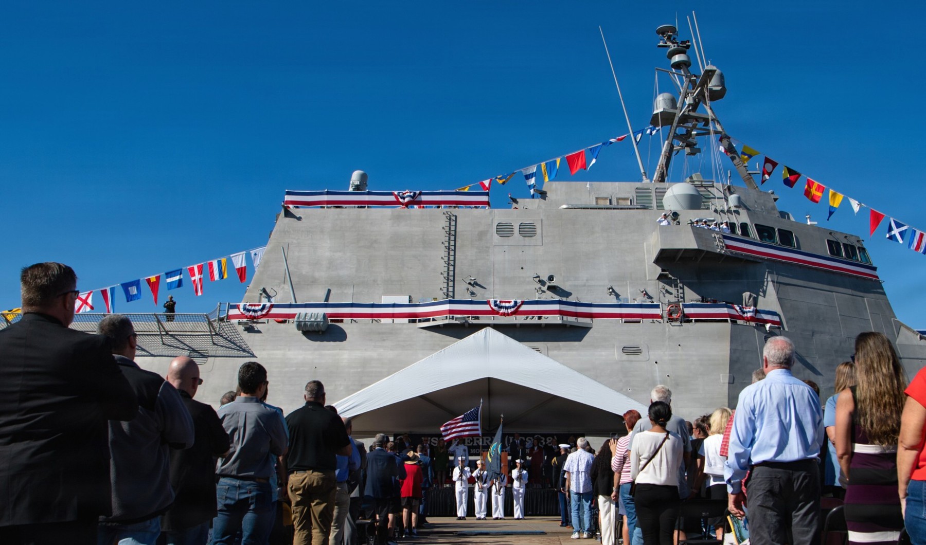 uss pierre lcs-38 independence class littoral combat ship us navy commissioning ceremony 2025 14