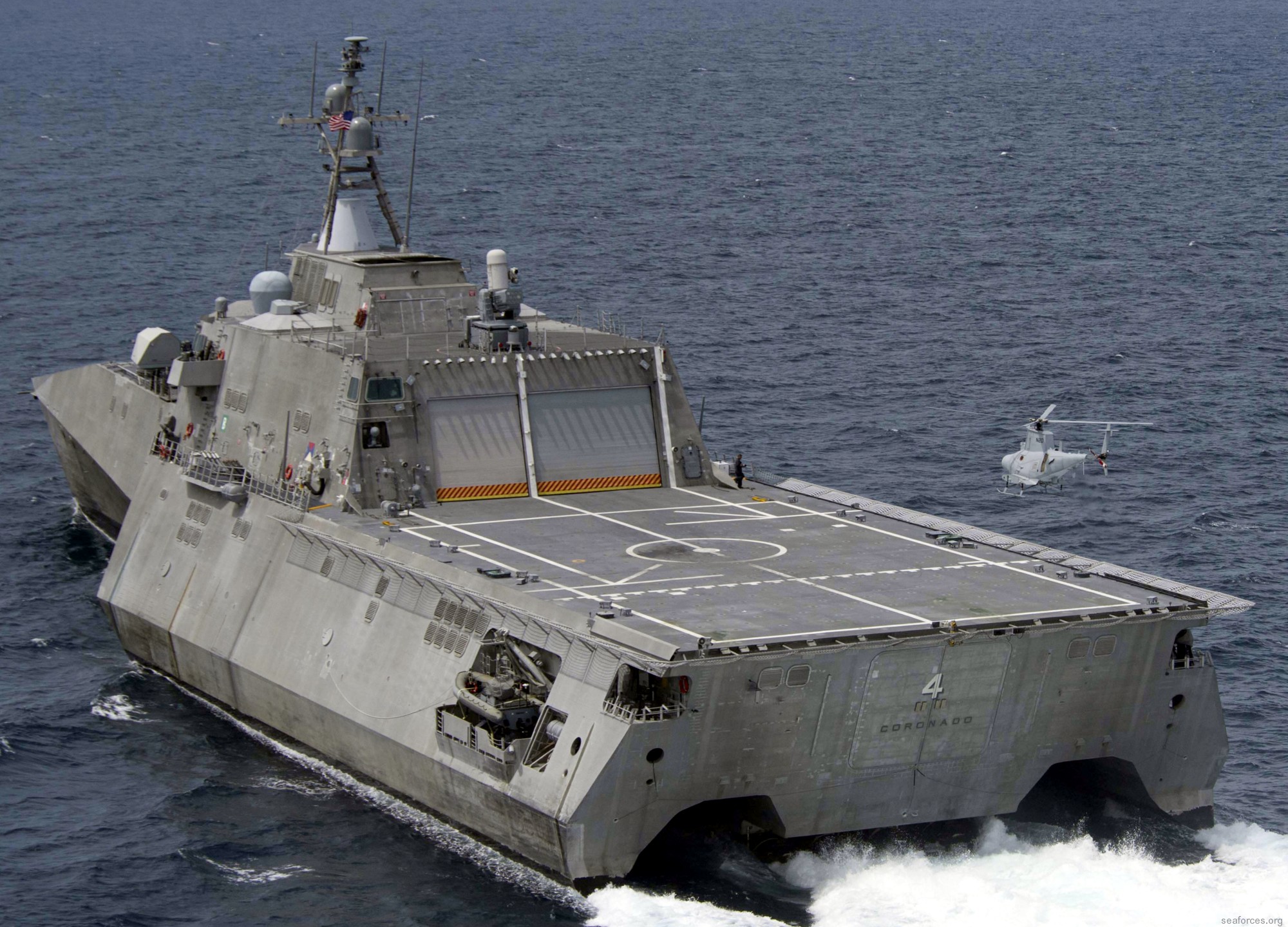 lcs-4 uss coronado independence class littoral combat ship us navy 06 mq-8b fire scout uav