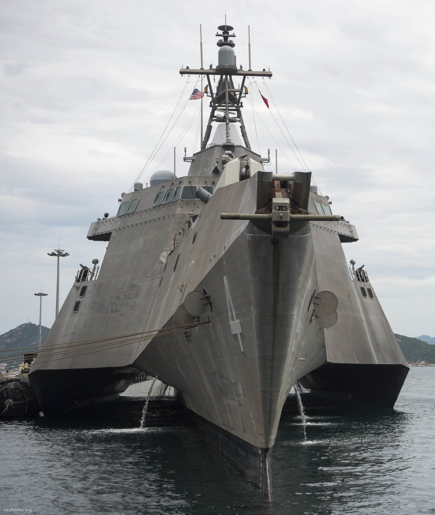 lcs-4 uss coronado independence class littoral combat ship us navy 18a cam ranh bay vietnam
