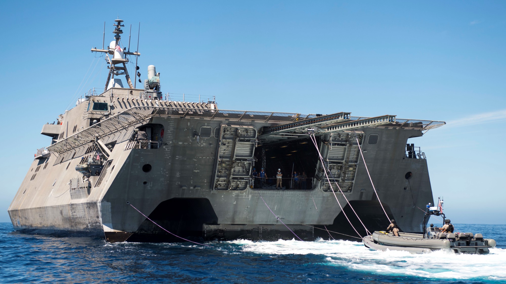 independence class littoral combat ship us navy austal 05c mission bay