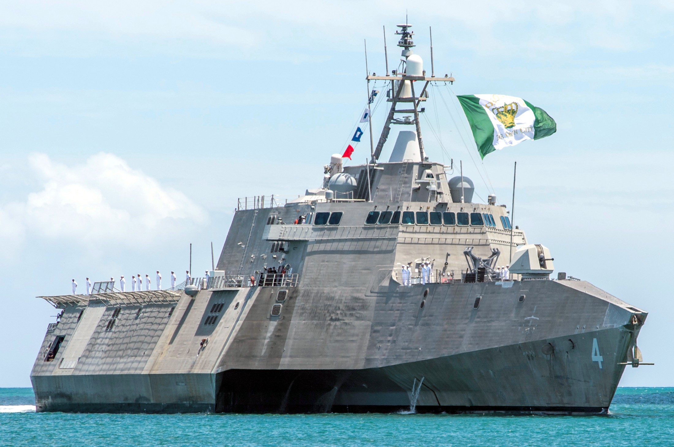 lcs-4 uss coronado independence class littoral combat ship us navy 31 pearl harbor hawaii port
