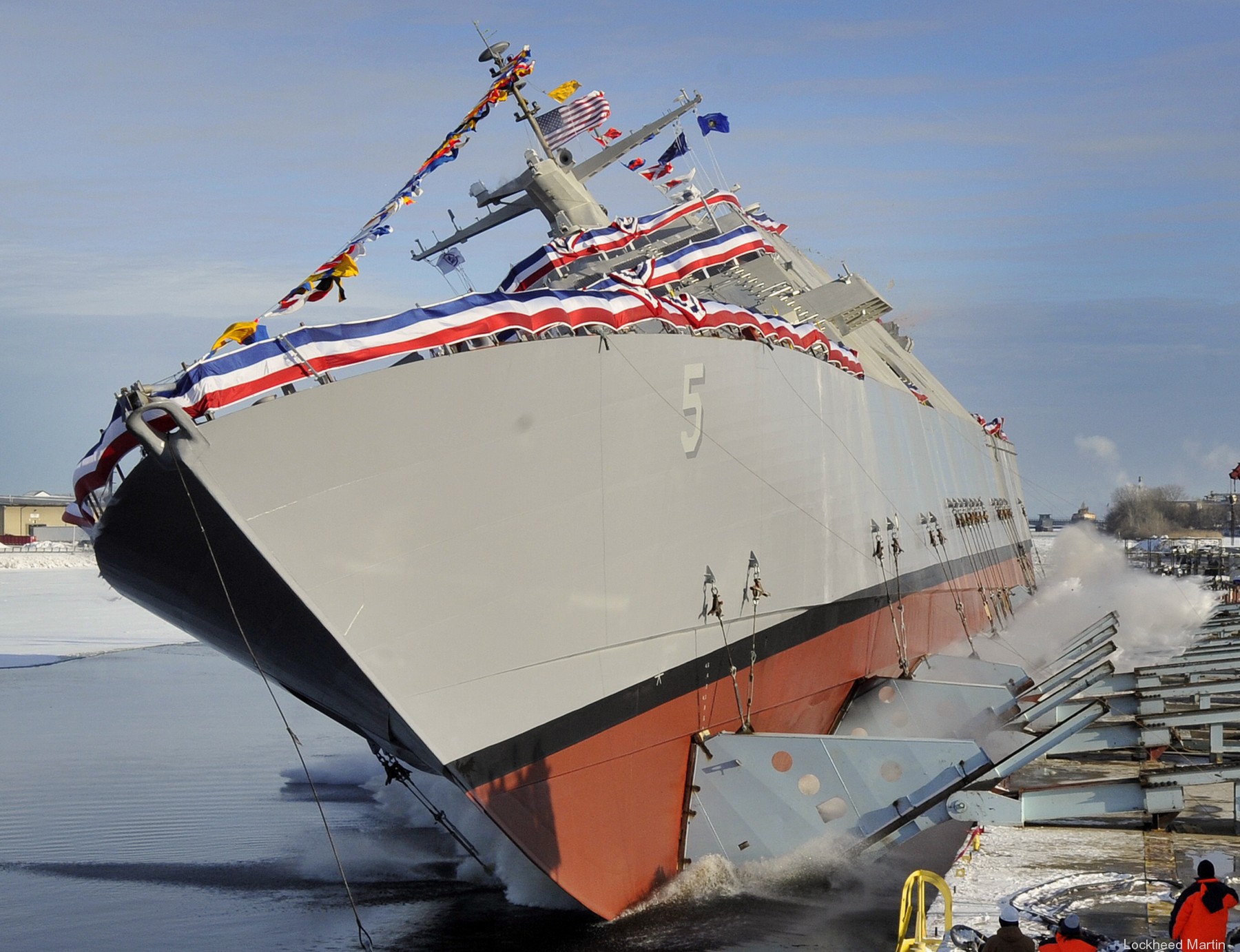 lcs-5 uss milwaukee freedom class littoral combat ship us navy 05 launching marinette marine wisconsin
